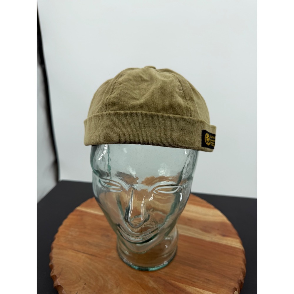 Clape Docker Cap Brimless Hat Mens OS Olive Green Corduroy Adjustable Strapback